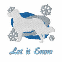 Snowflake English Shepherd Embroidered Shirt embroidered shirts
