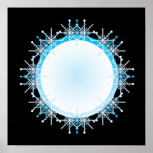 Snowflake Frame Poster