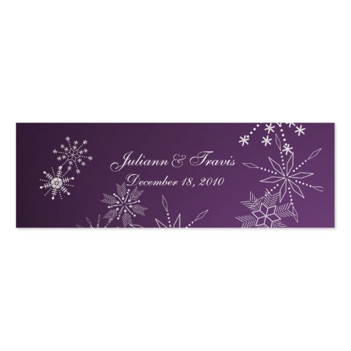 Snowflake Gems/ seating card Business Card (front side)