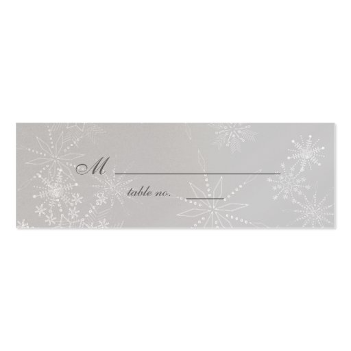 Snowflake Gems/ seating card Business Card (back side)