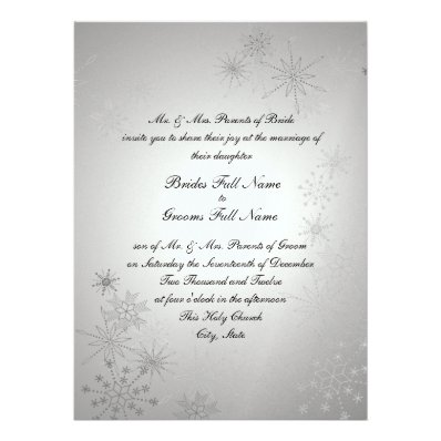 Snowflake Gems/ Silver Invitations