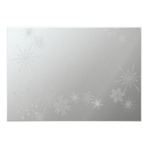 Snowflake Gems Silver Wedding Response Personalized Invitations