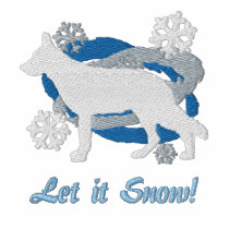 Snowflake German Shepherd Embroidered Shirt embroidered shirts