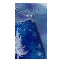 Snowflake gift tags business card templates