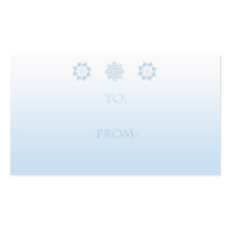 Snowflake Gift Tags business cards