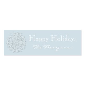 Snowflake Happy Holidays Gift Tags profilecard