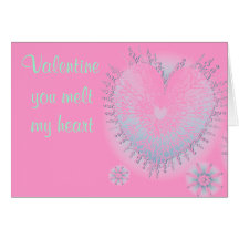 Snowflake Heart valentine card