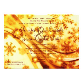 Snowflake Holiday Christmas Wedding Invitations