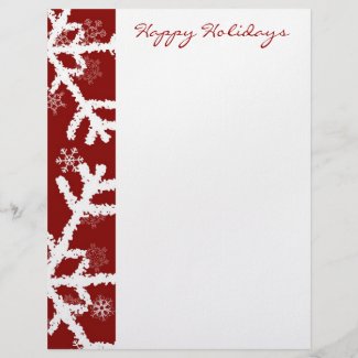 Snowflake Holiday letterhead