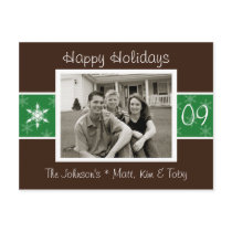 Snowflake Holiday Photo Card postcards by EverAfter Snowflake Holiday Photo Card postcards