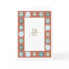 Snowflake Holiday PHOTO template card card