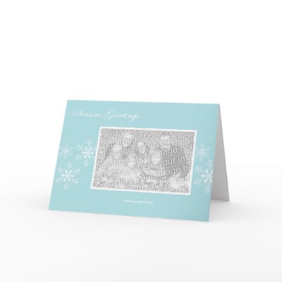 Snowflake Holiday Template Greeting Card by christmascards