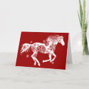 Snowflake Horse Holiday Greeting Card card