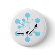 Snowflake Ice Skates Pin