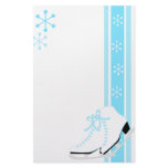Snowflake Ice Skates Customized Stationery
