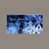snowflake in blue 8 labels