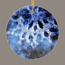 snowflake in blue 8 ornaments