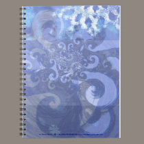 snowflake in blue 8, winter winds notebooks