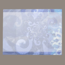snowflake in blue 8, winter winds notepads