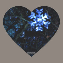 snowflake in blue, Heart stickers