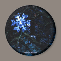 snowflake in blue magnets