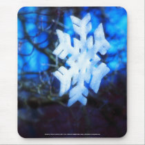 snowflake in blue mousepads