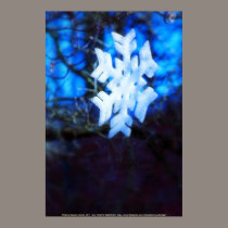 snowflake in blue posters