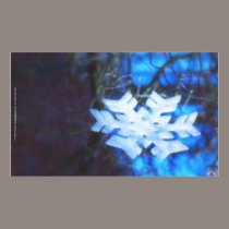 snowflake in blue stickers
