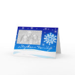 Snowflake in blue template cards