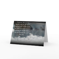 Snowflake ~ Isa 1:18 Greeting Cards