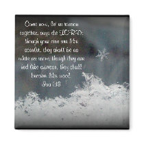 Snowflake ~ Isa 1:18 Magnets