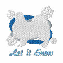 Snowflake Japanese Chin Embroidered Sweatshirt