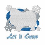 Snowflake Keeshond Embroidered Hooded Sweatshirt