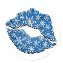 Snowflake Kisses Stickers