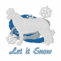 Snowflake Kuvasz Embroidered Hooded Sweatshirt