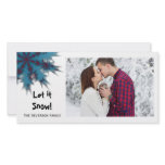 Snowflake Let it Snow Photo Card