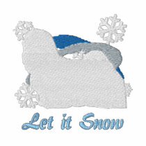Snowflake Lhasa Apso Embroidered Hooded Sweatshirt embroidered shirts