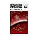 Snowflake love postage stamp