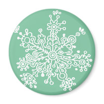 Snowflake Magnet (Ice Green) magnets
