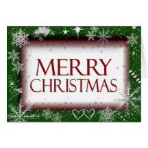 Snowflake Merry Christmas Greeting Cards
