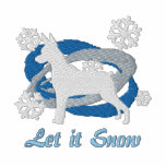 Snowflake Min Pin Embroidered Hooded Sweatshirt