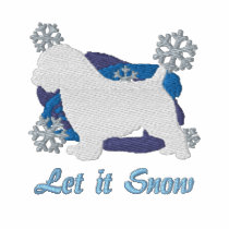 Snowflake Norfolk Terrier Embroidered Zip Hoodie embroidered shirts