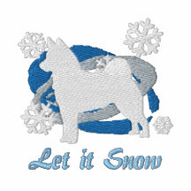 Snowflake Norwegian Elkhound Embroidered Shirt