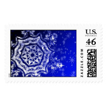 Snowflake on Blue postage by BCImages Snowflake on Blue postage