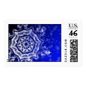 Snowflake on Blue postage