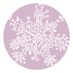 Snowflake (on Light Purple) sticker