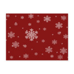 Snowflake Pattern 1 - Red/White Christmas Postcard