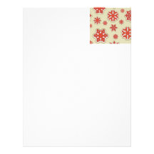 Snowflake Pattern Customized Letterhead