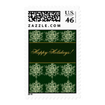 Snowflake pattern holiday postage