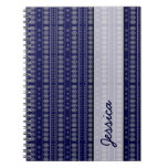 Snowflake pattern in Blue Spiral Notebook